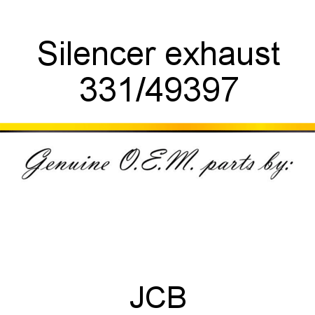 Silencer, exhaust 331/49397