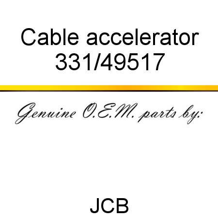 Cable, accelerator 331/49517