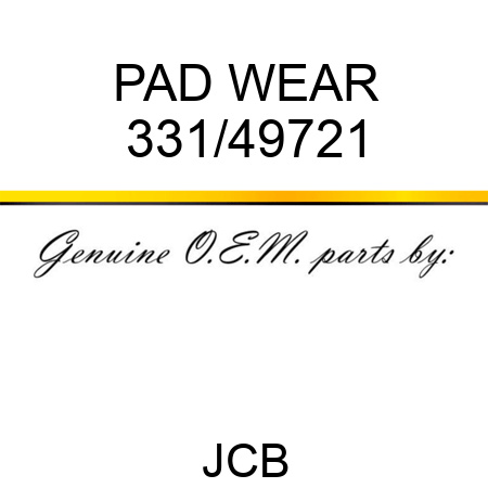 PAD WEAR 331/49721