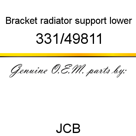 Bracket, radiator support, lower 331/49811