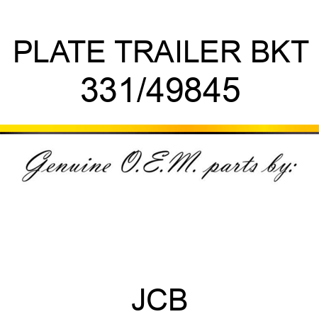 PLATE TRAILER BKT 331/49845