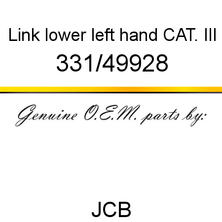 Link, lower left hand, CAT. III 331/49928