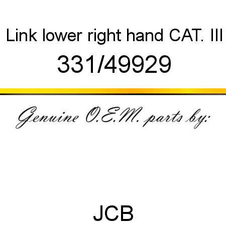 Link, lower right hand, CAT. III 331/49929