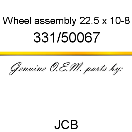 Wheel, assembly, 22.5 x 10-8 331/50067