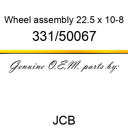 Wheel, assembly, 22.5 x 10-8 331/50067