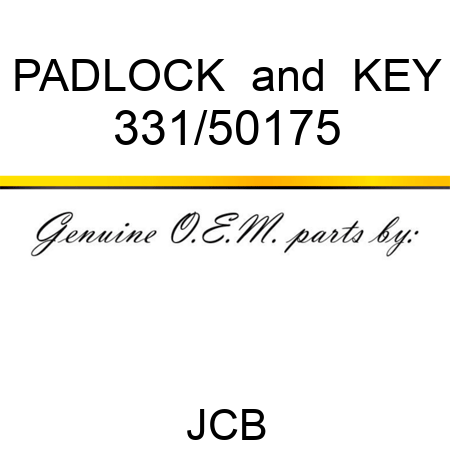 PADLOCK & KEY 331/50175