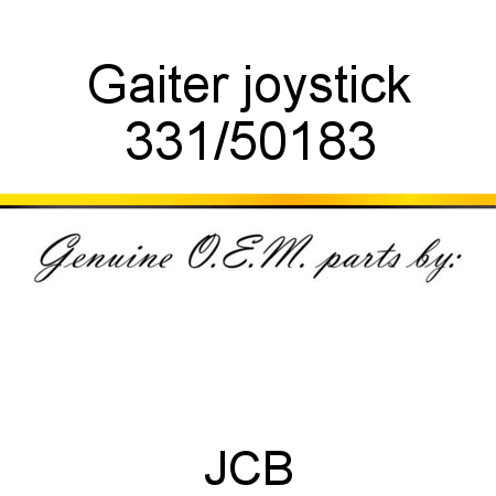 Gaiter, joystick 331/50183