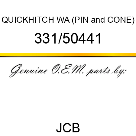 QUICKHITCH WA (PIN&CONE) 331/50441