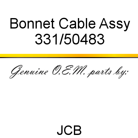 Bonnet Cable Assy 331/50483