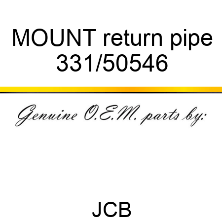MOUNT return pipe 331/50546