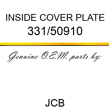 INSIDE COVER PLATE 331/50910