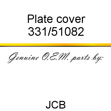 Plate, cover 331/51082