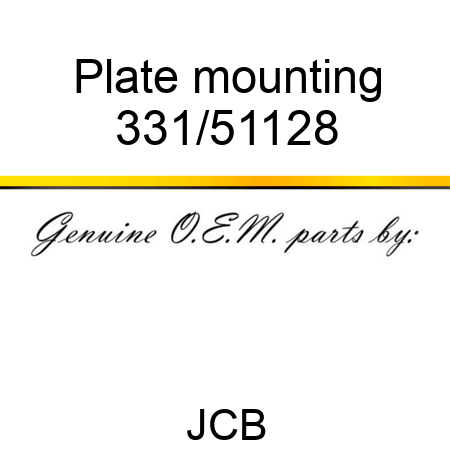 Plate mounting 331/51128