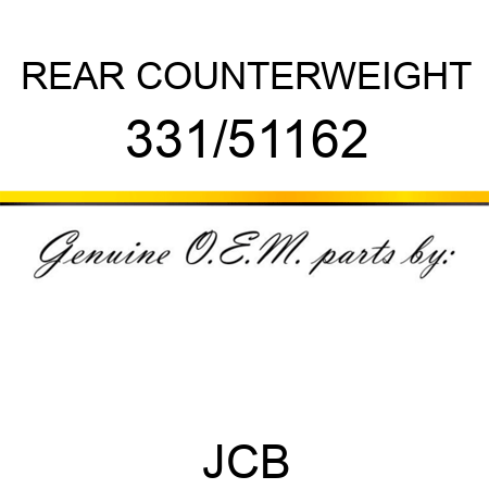 REAR COUNTERWEIGHT 331/51162