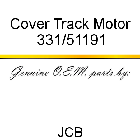 Cover, Track Motor 331/51191