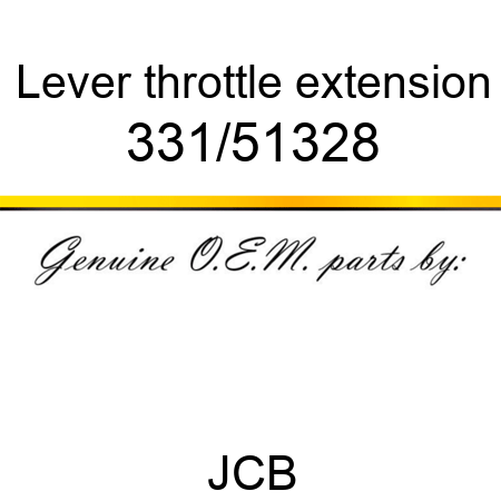 Lever, throttle extension 331/51328