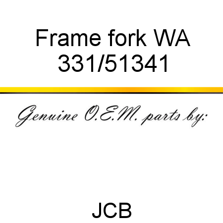 Frame, fork WA 331/51341