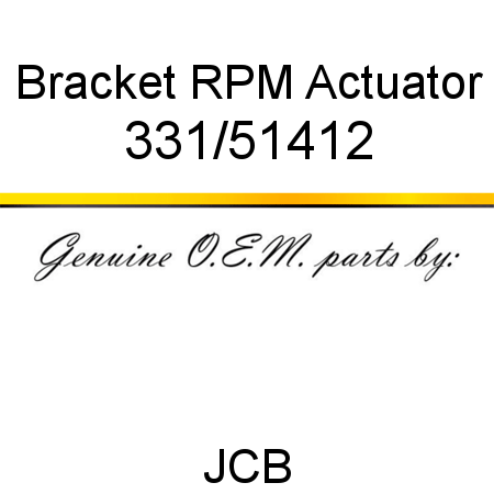 Bracket, RPM Actuator 331/51412