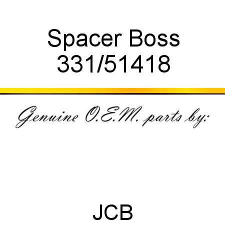 Spacer, Boss 331/51418