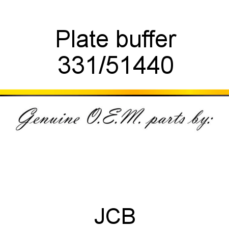 Plate, buffer 331/51440