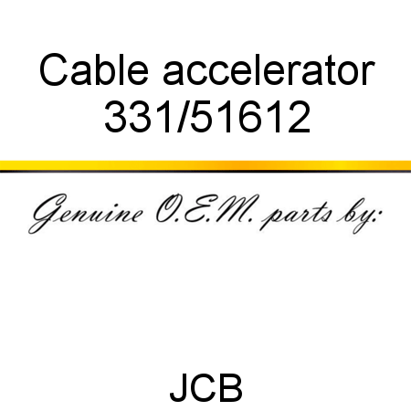 Cable, accelerator 331/51612