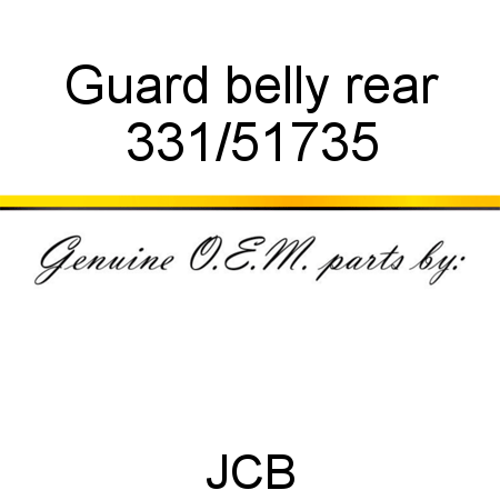 Guard, belly, rear 331/51735
