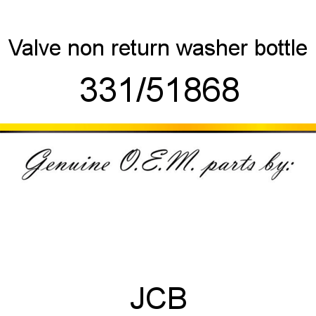 Valve, non return, washer bottle 331/51868