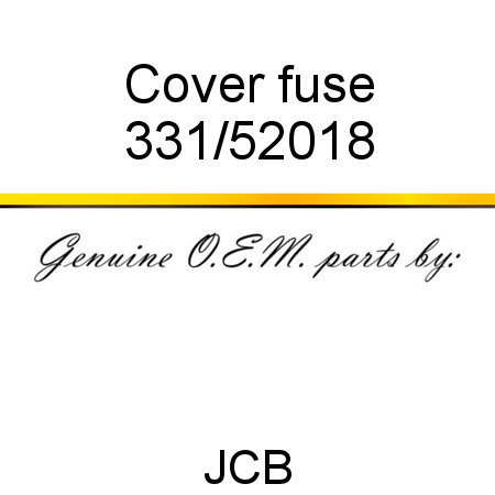 Cover, fuse 331/52018