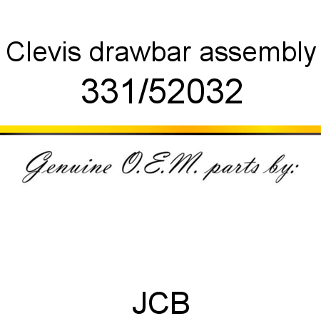 Clevis, drawbar assembly 331/52032