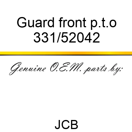 Guard, front p.t.o 331/52042