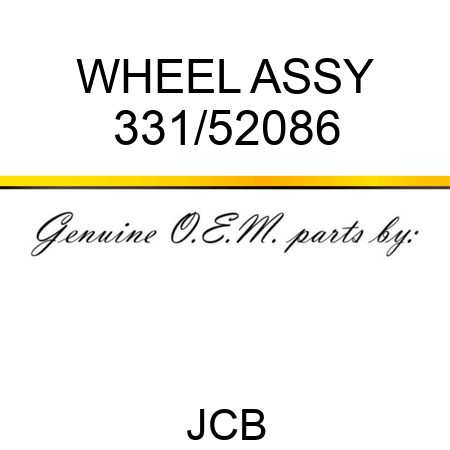 WHEEL ASSY 331/52086