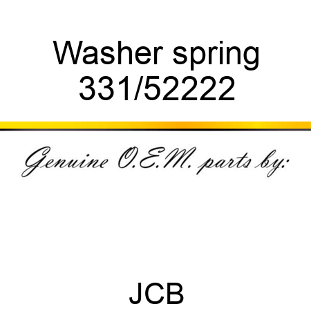 Washer spring 331/52222