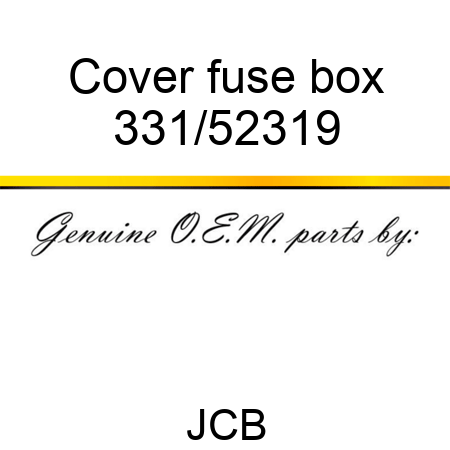 Cover fuse box 331/52319
