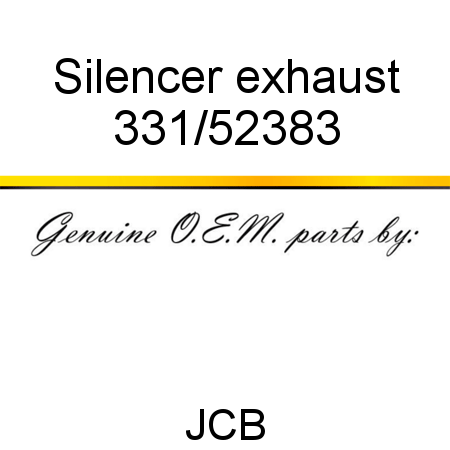 Silencer, exhaust 331/52383