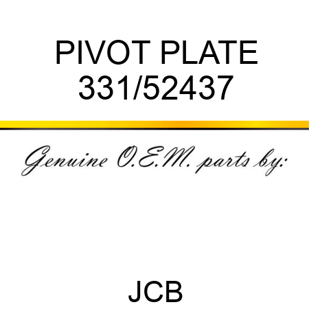 PIVOT PLATE 331/52437