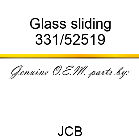 Glass sliding 331/52519