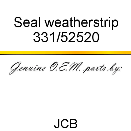 Seal, weatherstrip 331/52520