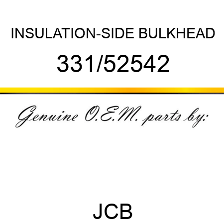 INSULATION-SIDE BULKHEAD 331/52542