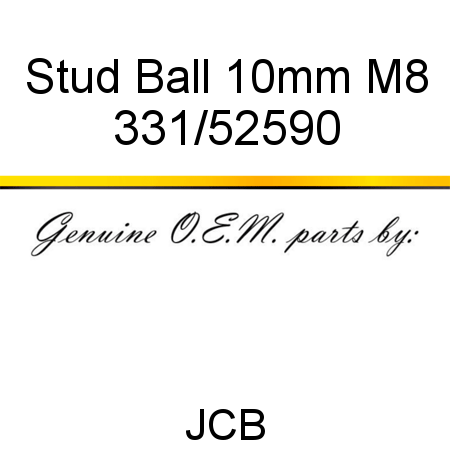 Stud, Ball 10mm M8 331/52590