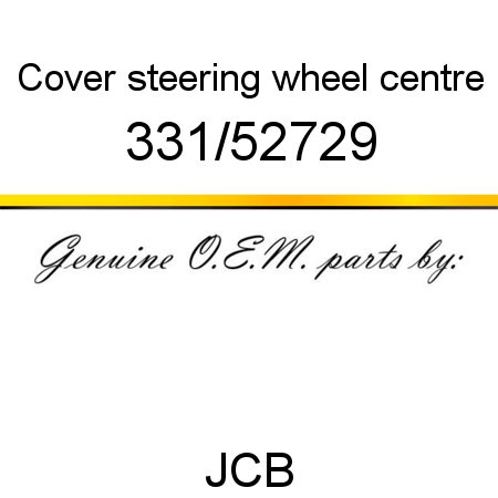 Cover, steering wheel, centre 331/52729