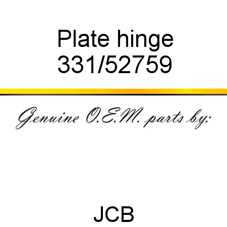 Plate, hinge 331/52759