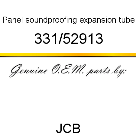 Panel, soundproofing, expansion tube 331/52913