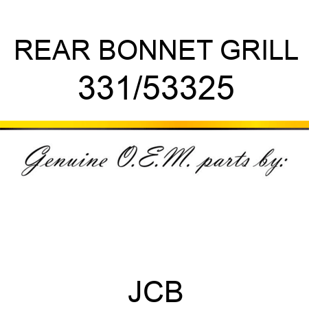 REAR BONNET GRILL 331/53325