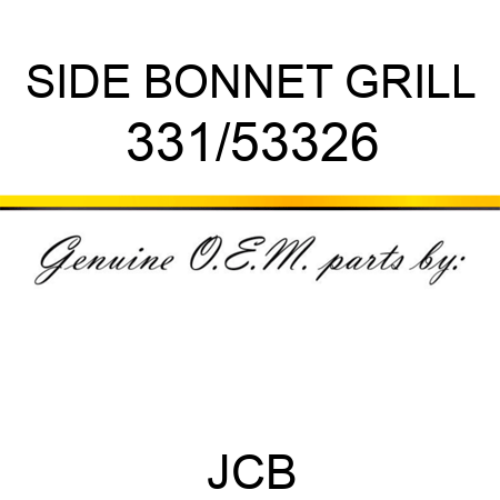 SIDE BONNET GRILL 331/53326