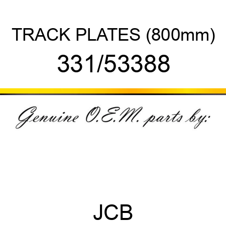 TRACK PLATES (800mm) 331/53388