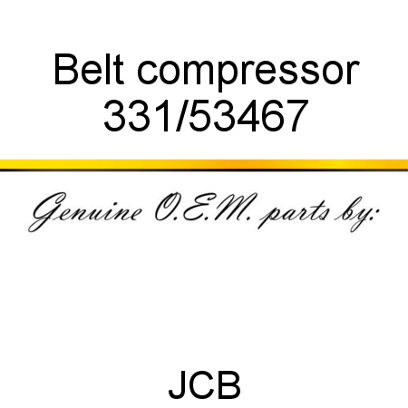 Belt, compressor 331/53467