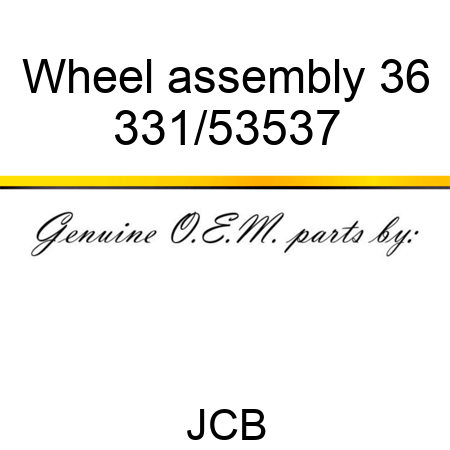 Wheel assembly, 36 331/53537