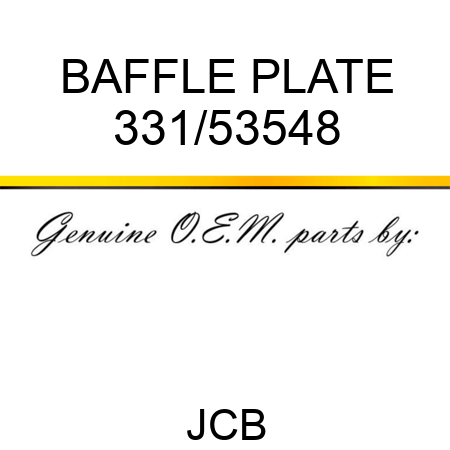 BAFFLE PLATE 331/53548