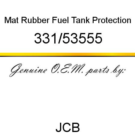 Mat, Rubber, Fuel Tank Protection 331/53555