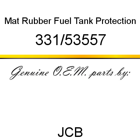 Mat, Rubber, Fuel Tank Protection 331/53557